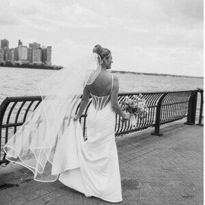 Wedding Veil with Satin Trim